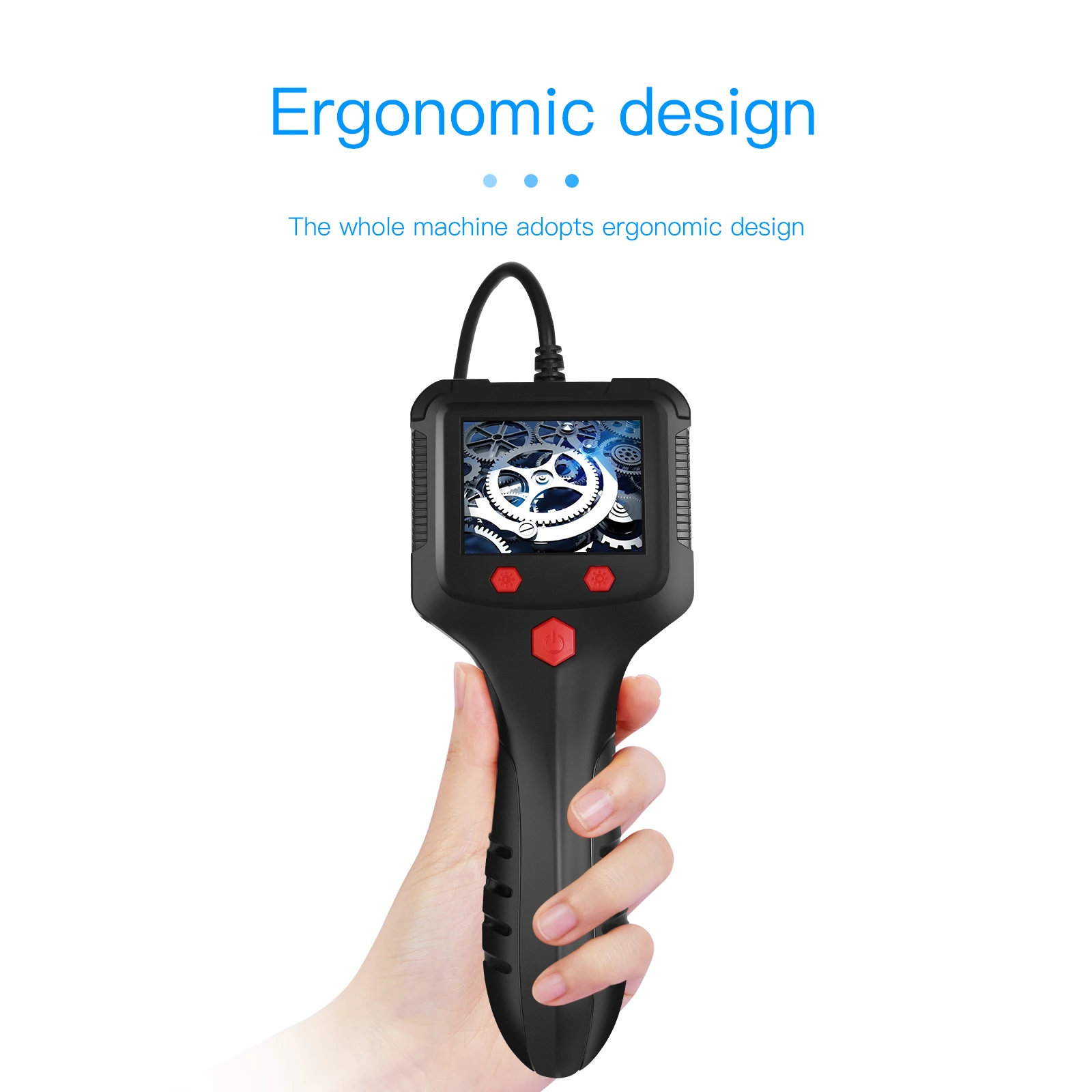 Borescope Camera, 1080P HD IP67 Waterproof Endoscope with LED Light, Flexible Snake Camera for Automotive Engine, Pipe, Wall & Vent Inspection