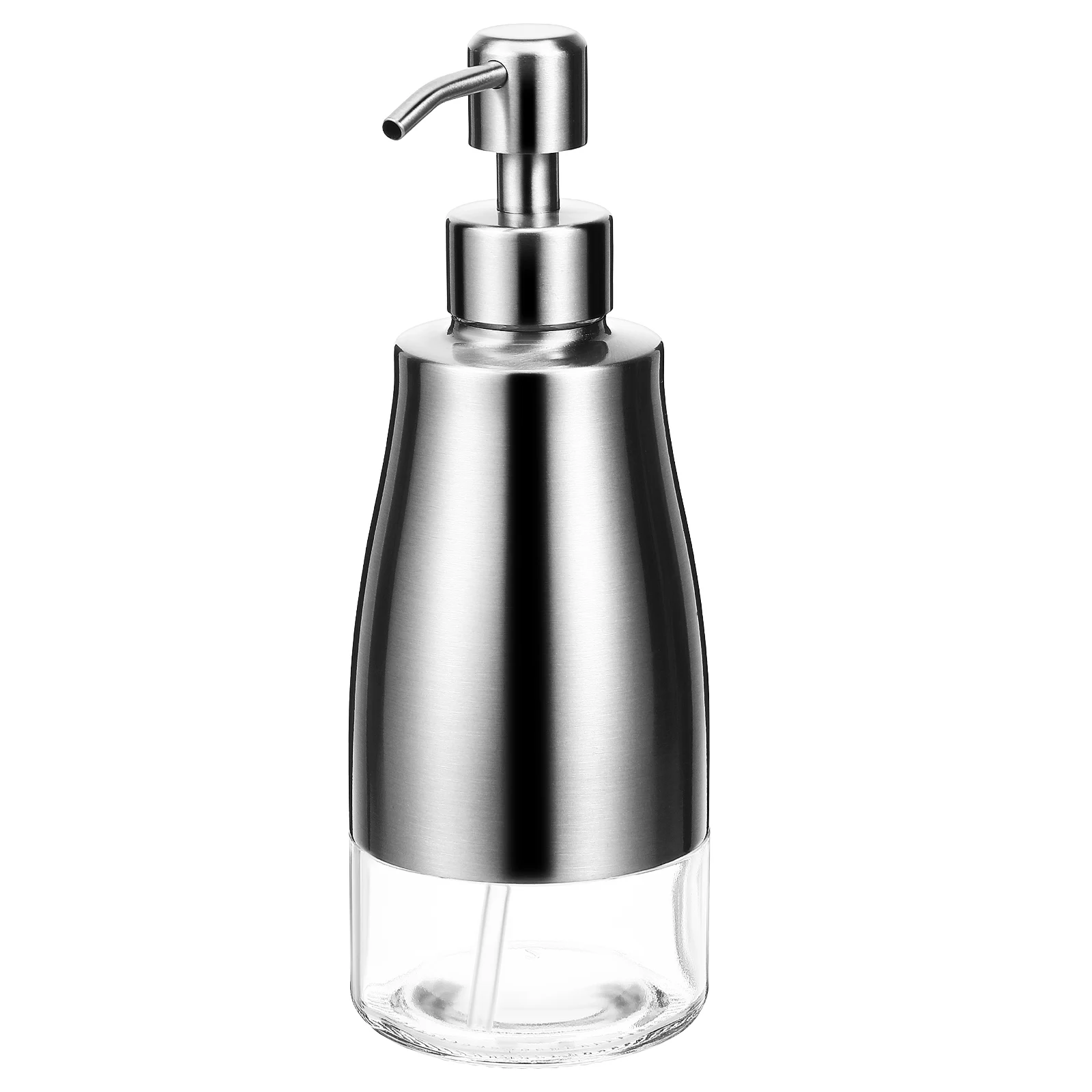 

Stainless Steel Lotion Bottle 304 Glass 300ml Soap Dispenser Hand Bathroom Kitchen Shower Tight Lid Easy Clean Portable Home Use