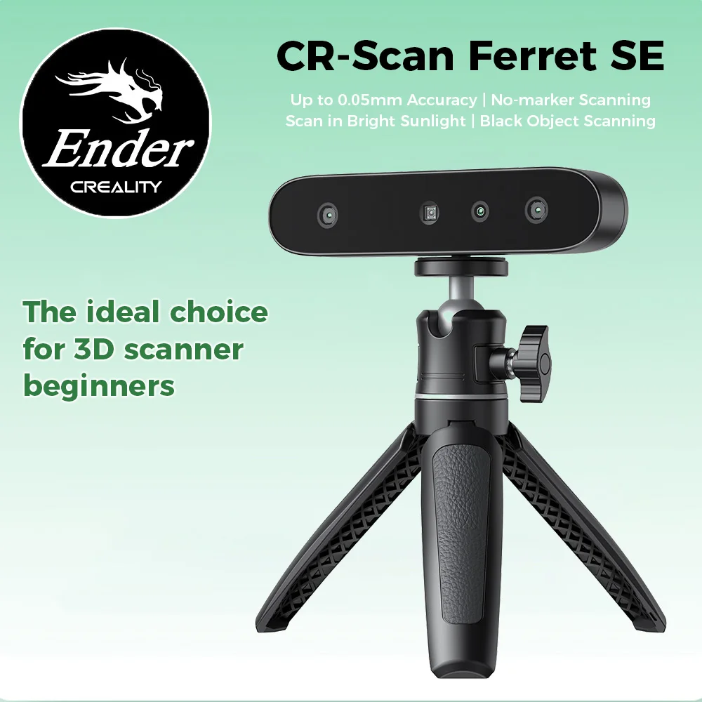 

Creality CR-Scan Ferret SE 3D Scanner Portable Handheld Scanner 30FPS Quick Scan 0.1mmAccuracy 24bit Fullcolor Scanning