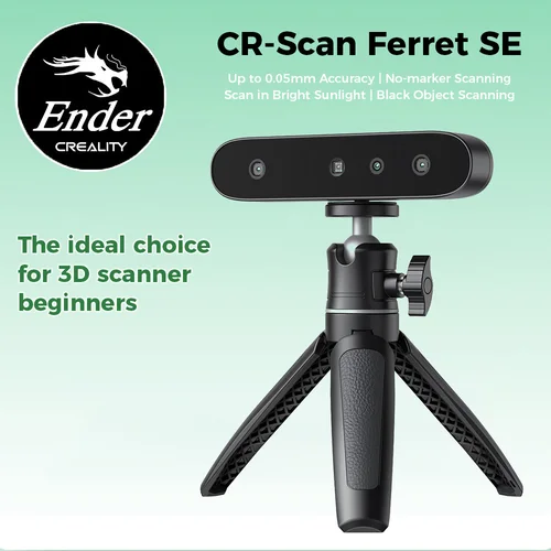 Creality CR-Scan Ferret SE Escáner 3D Escáner portátil de mano 30FPS Escaneo rápido 0,1 mCurabilidad Escaneo a todo color de 24 bits