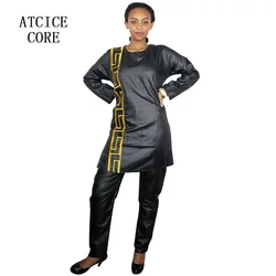 African Dress for Women Plus Size Embroidery Wedding Guest Long Maxi Dress with Pants