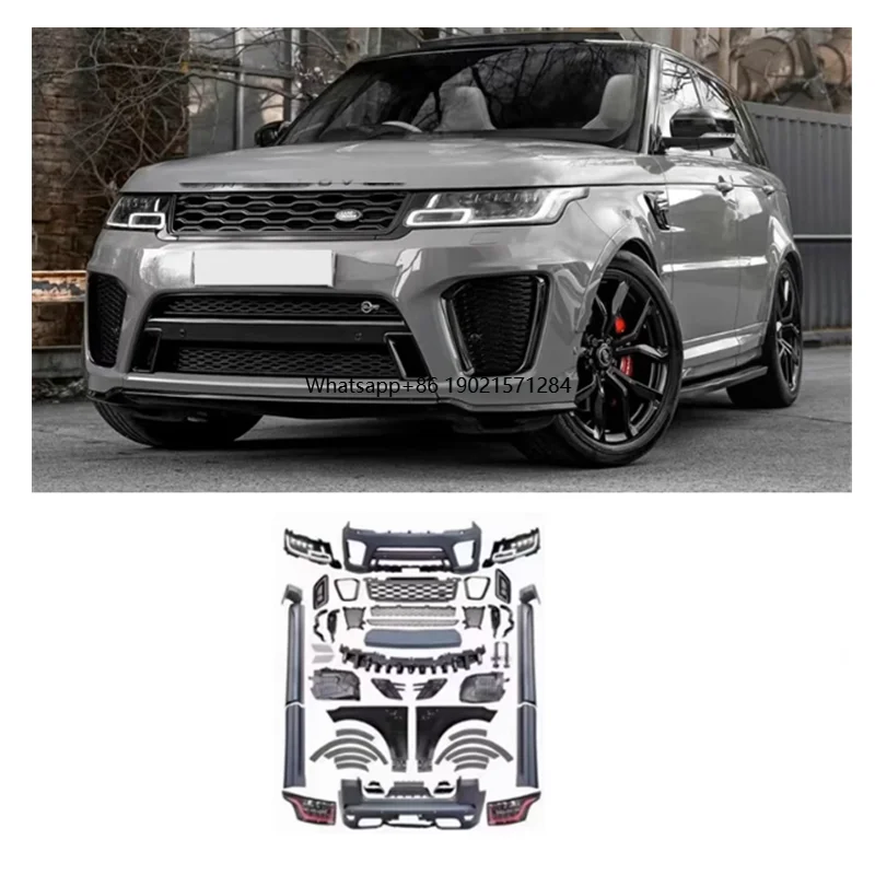 

For Range Rover Sport L494 2014 Upgrade 2022 Range Rover Sport SVR Style Bodykit Front Bumper Car LED Headlights Taillights