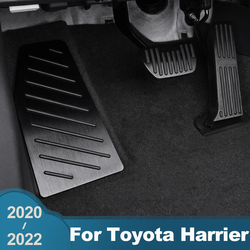 For Toyota Harrier Venza IV XU80 2020 2021 2022 Aluminum Car Accelerator Fuel Brake Pedals Cover Anti-Slip Pads Case Accessories