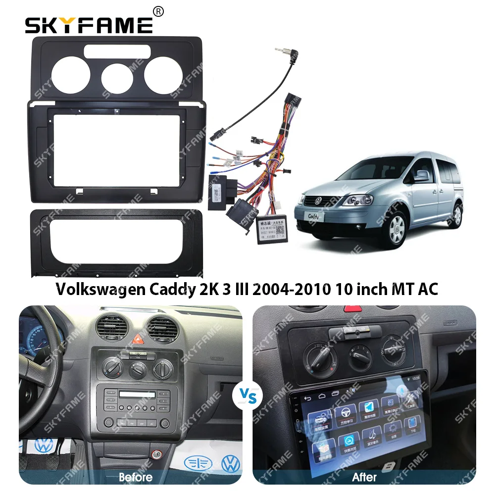 SKYFAME إطار السيارة فآسيا محول Canbus صندوق فك أندرويد راديو داش تركيب لوحة عدة لفولكس واجن العلبة 2K 3