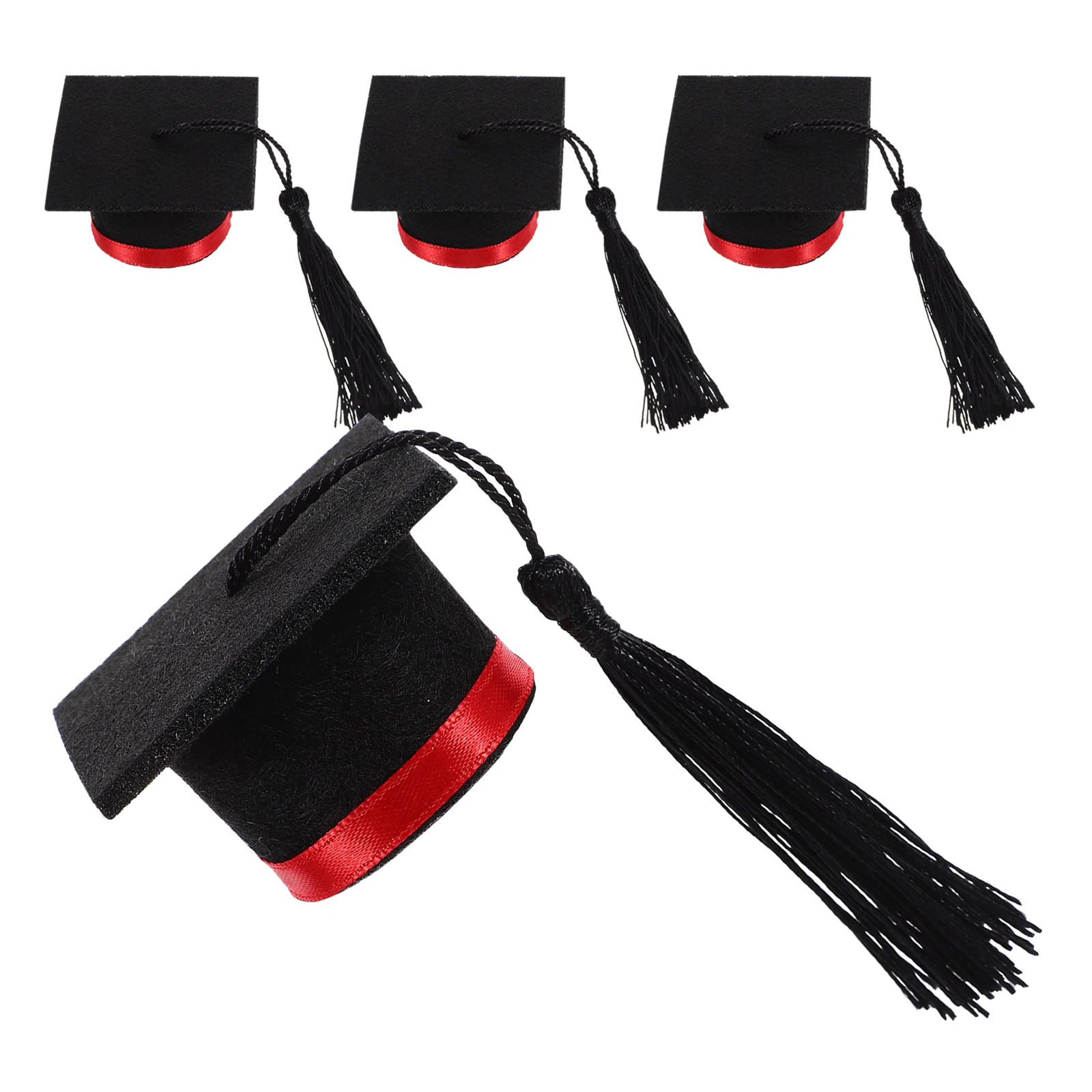 

Doctor Hat Decoration Bottle Topper Graduation Caps Cover Mini Toppers Doctoral with Tassels