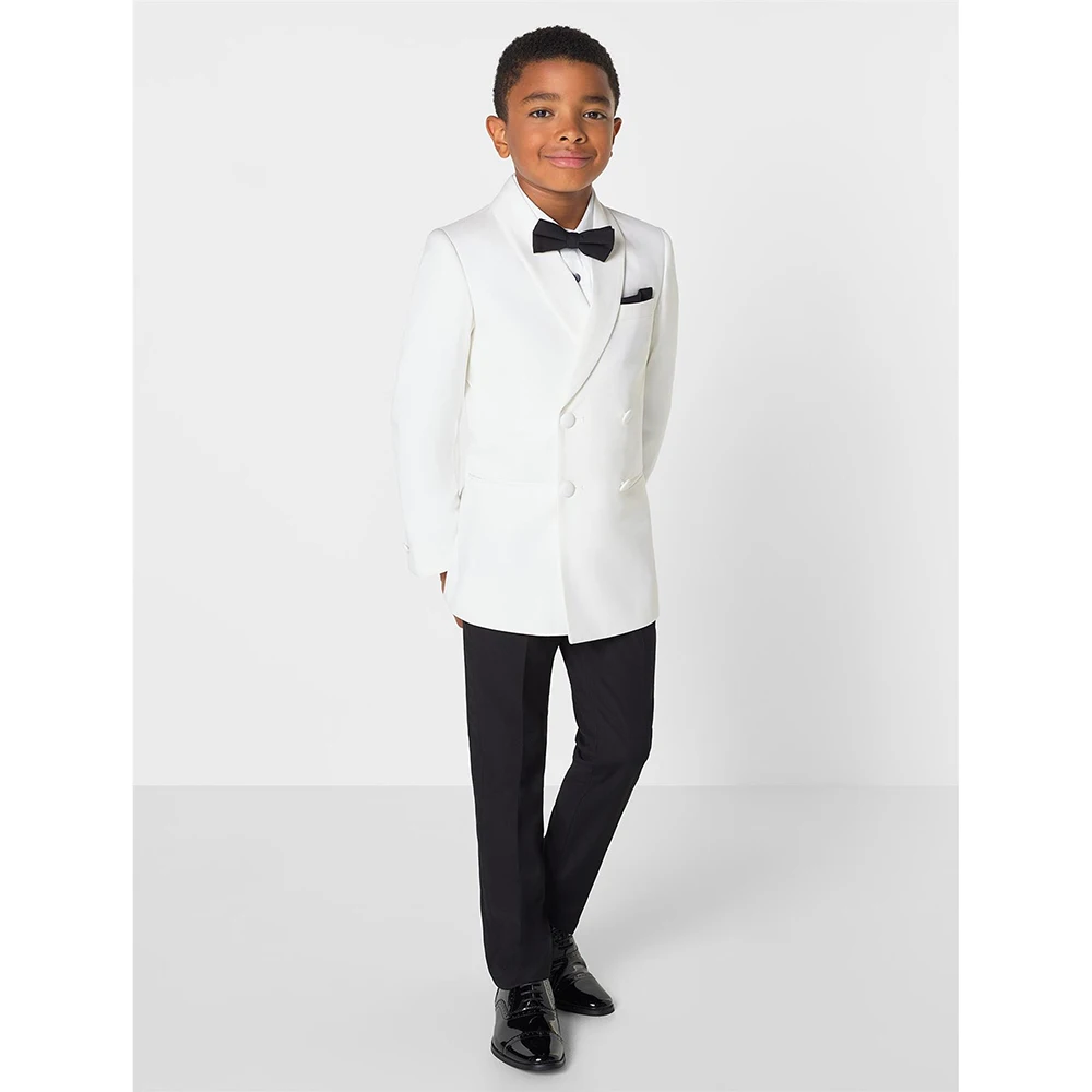 New Fashion Kids Clothes Chic Shawl Lapel One Button Child Blazer Sets Formal Wedding Party Boy Suits 2 Piece (Jacket+Pants)