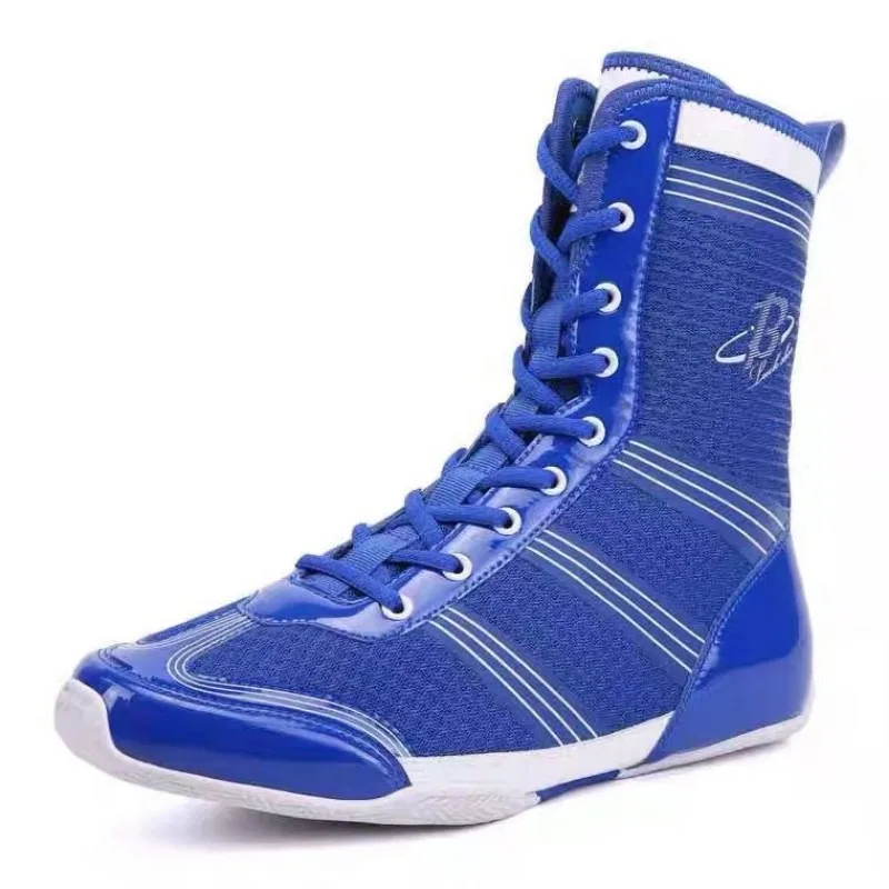 2024 New Boxing Shoes for Men Professional Fighting Shoes Man Blue Purple Wrestling Shoes Mens Breathable Sport Shoe Men