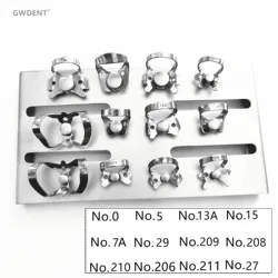 12Pcs Dental Rubber Dam Clamps Endodontic Restorative Barrier Clip Frame Holder Oral Care Clip Dentistry Materials