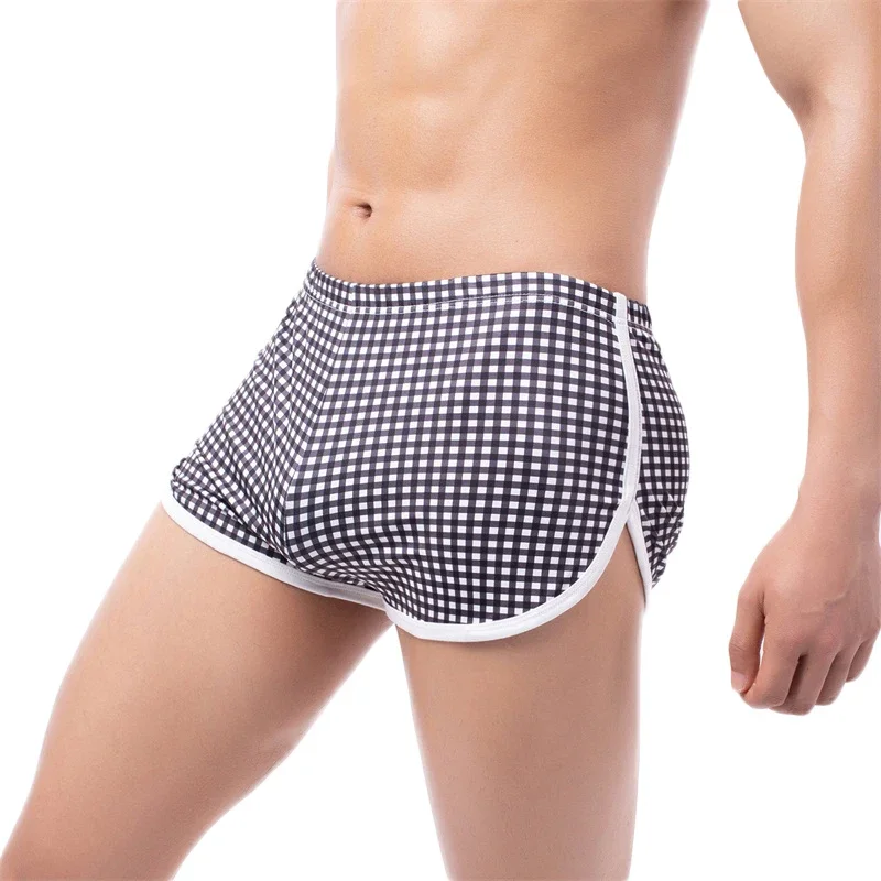 

New Men Boxer Underwear Classic Plaid Men Arrow Pants Casual Fashion High Quality Mens Boxers Men's Shorts Underpants
