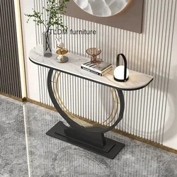 Modern Console Tables Living Room Furniture Light Luxury Slate Porch Tables Creative Entrance Wall Corridor End Viewing Table