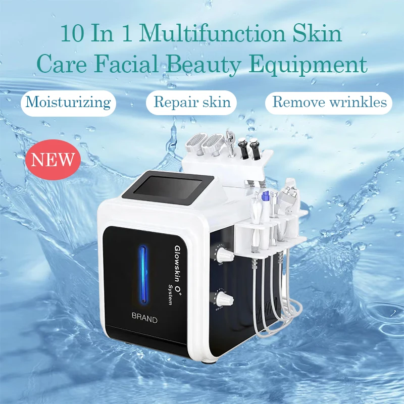 10 in 1 Multifunction Anti-Aging Facial Lifting Water Peeling Skin Rejuvenation and Tightening Treatment Spa Beauty Machine