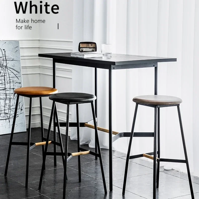 American bar stool high style home simple bar chair cafe retro high stool industrial style creative round stool