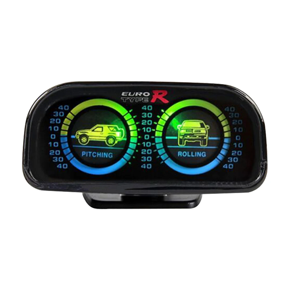 Inclinometer Clinometer Two-Barreled Backlight Car Angle Tilt Inclinometer Car Compass LED Inclinometer Off Road 4x4 Accessories