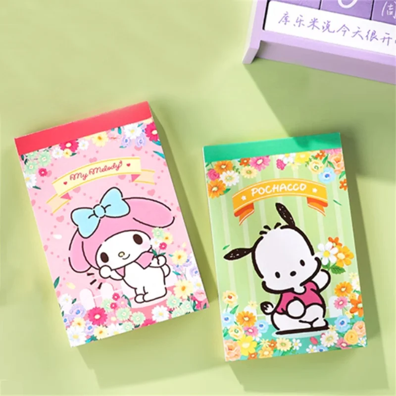 Sanrio Memo Pad Cinnamoroll Pochacco Note Pad My Melody Portable Cartoon Mini Notebook Student Kid Stationery Office Supplies