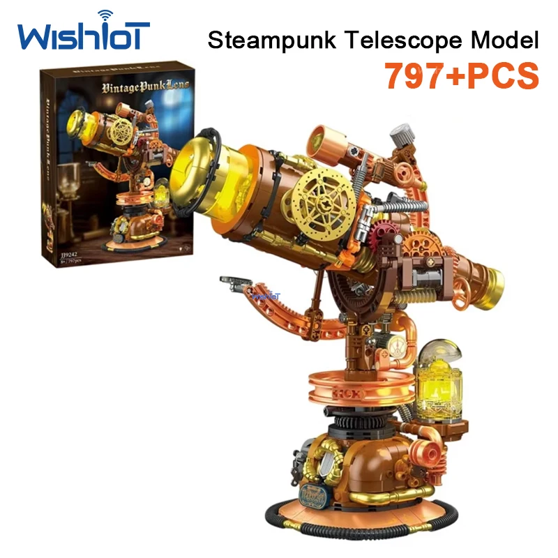 jj9242-797pcs-steampunk-telescope-building-blocks-with-light-diy-science-education-model-bricks-toy-for-children-kids-gifts
