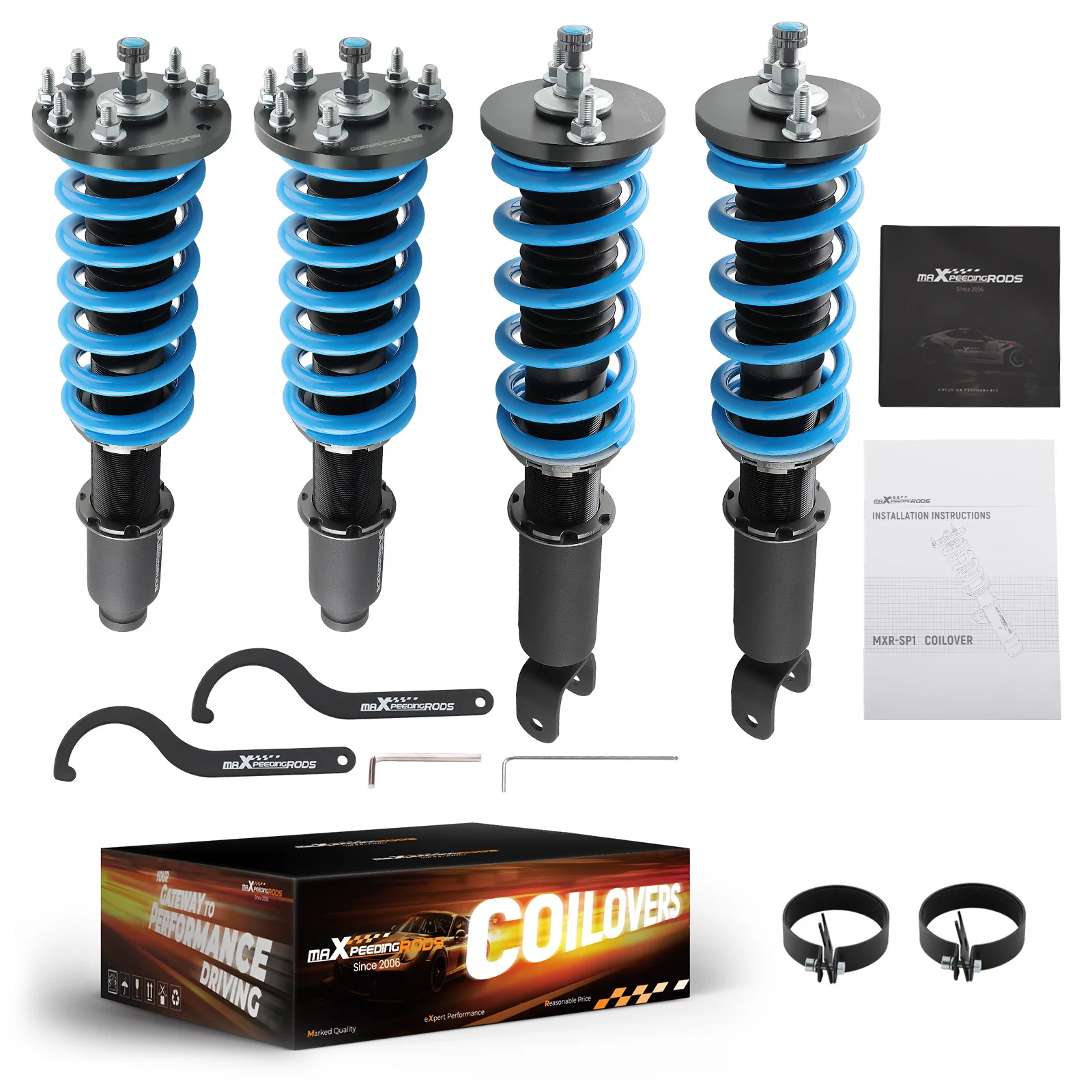 MaXpeedingrods Adjustable Damper Shock Absorber Lowering Kit Coilovers for Honda Accord VIII LX,SE Acura TSX 2008-2015