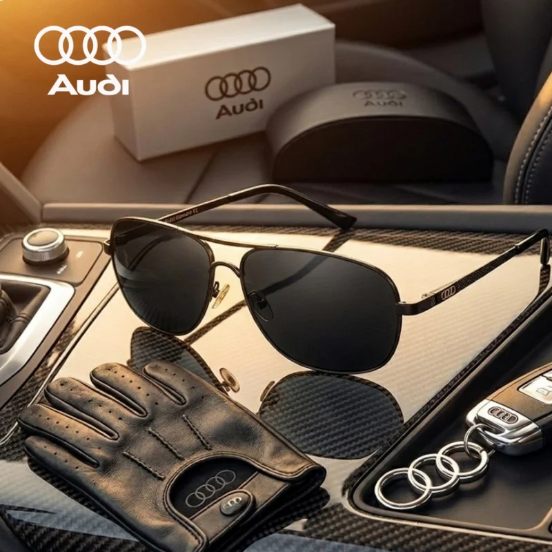 

Поляризованные солнцезащитные очки AUDI Square Navigator, очки для вождения, UV400, мужские солнцезащитные очки