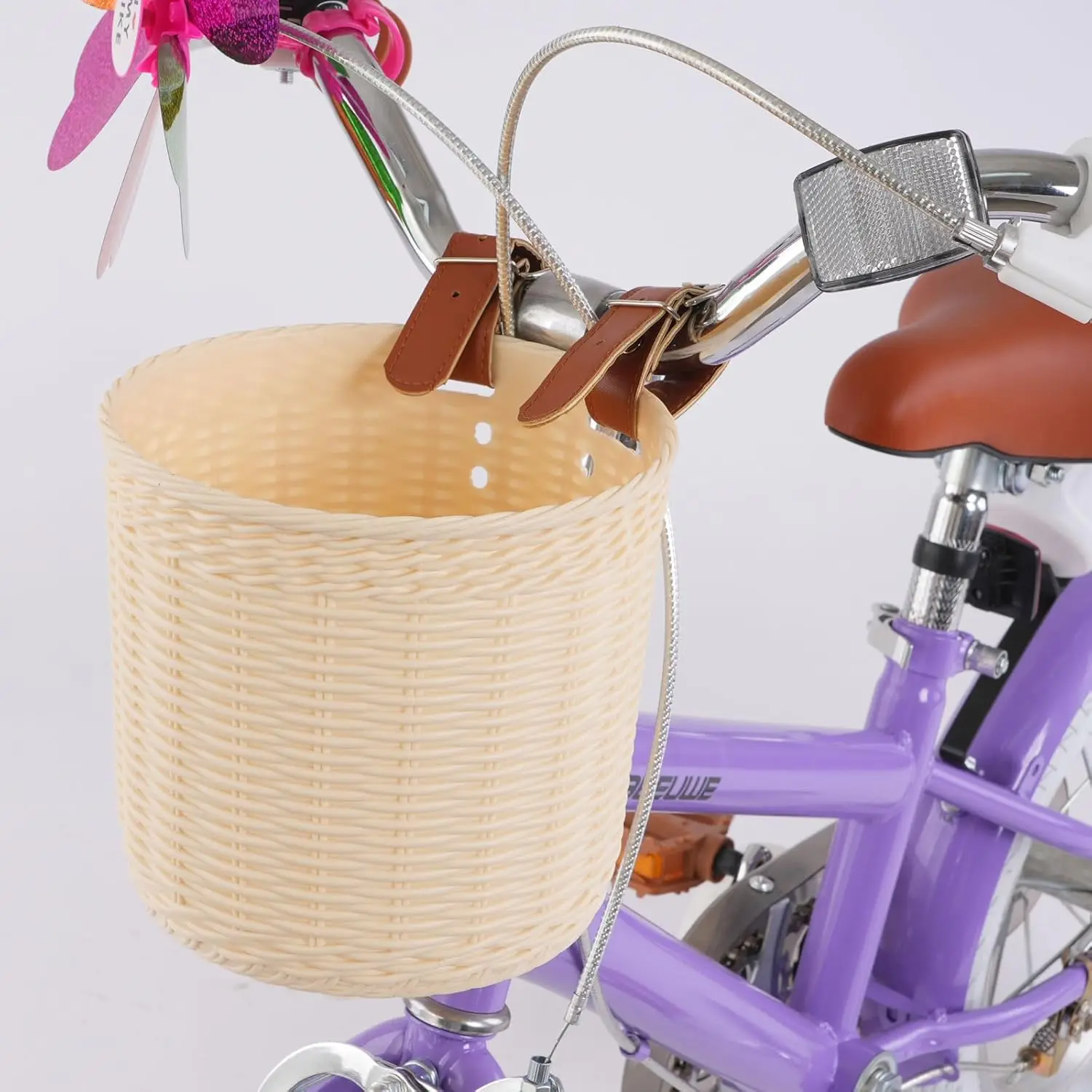 Kids Bike for Girls Ages 4-9, 16" & 20" Bicycle with Basket, Training Wheels & Water Bottle - Beginner Bike with Dual Brakes, Ad