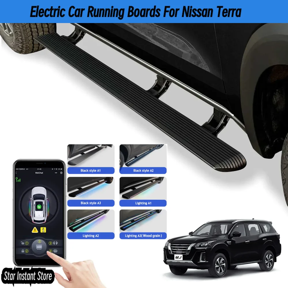 

Автоматические выдвижные подножки для Nissan Terra, электрические боковые ступеньки со светодиодной подсветкой, противоскользящая педаль