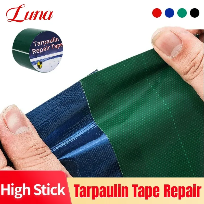 

High Stick Tarpaulin Tape Repair for Waterproof Tent PE/PVC Adhesive Tapes Patch Outdoor Awning Rainproof Cloth Gummed Tape Film