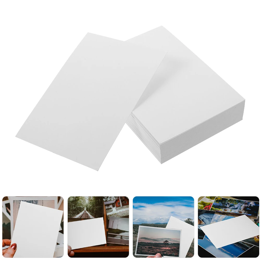100 Pcs Waterproof High Gloss Photo Paper Office Photographic Glossy Highlight Versatile Printer Vibrant Finish Quick Drying