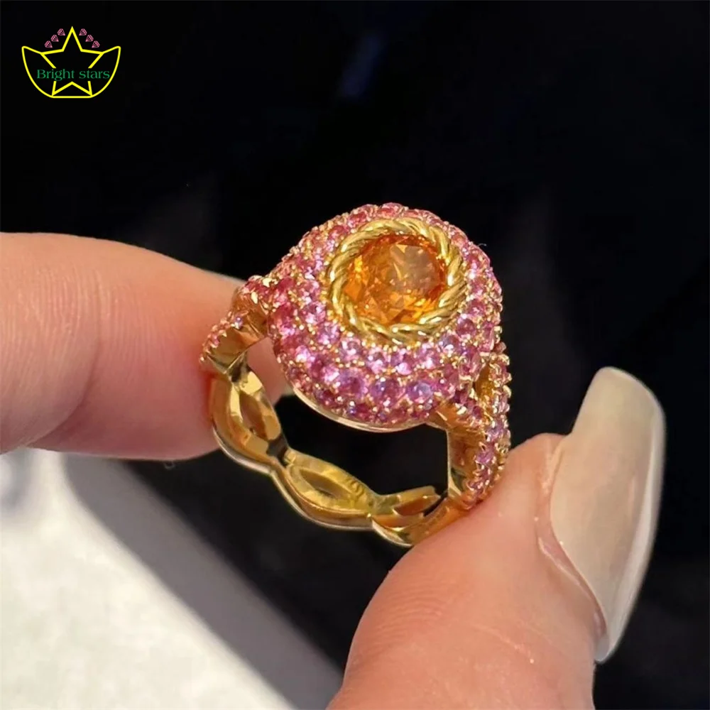 

Яркие звезды из стерлингового серебра S925, винтажное легкое роскошное кольцо с бриллиантом, завернутое с женским кольцом из красного корунда с виноградной лозой