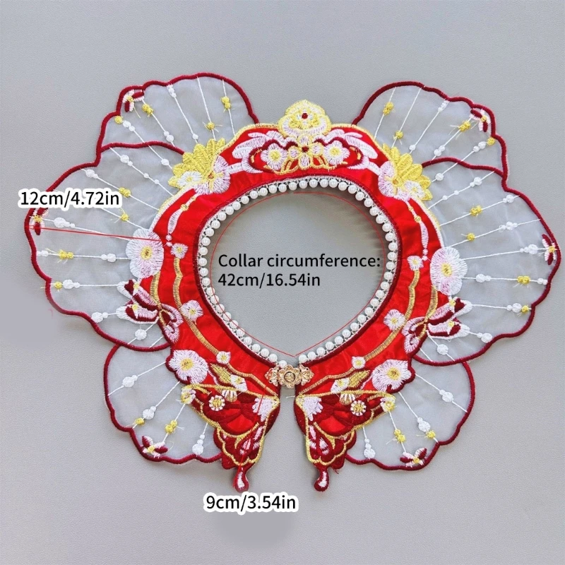 Falso chal perlas Floral decorativo Yunjian Collar desmontable escote Dropship