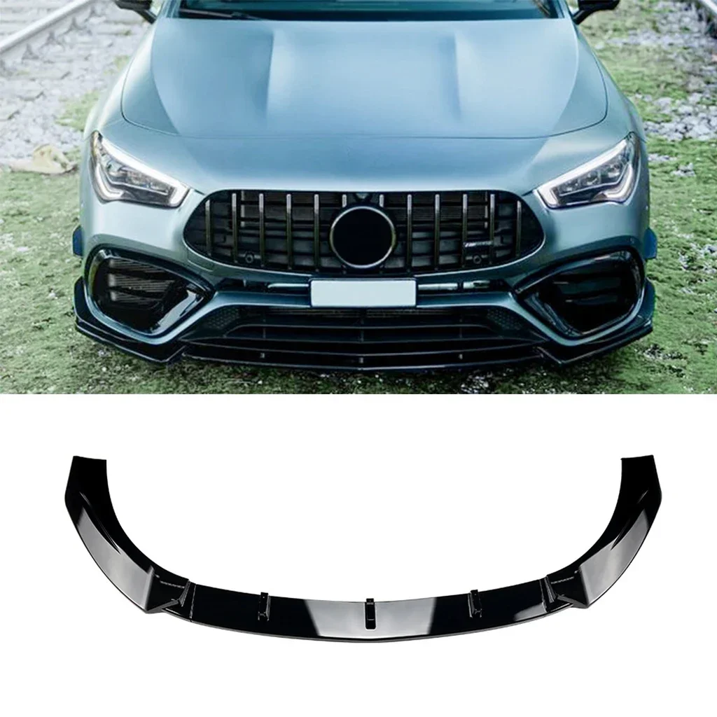 for 2020+  Mercedes Benz CLA C118 CLA45 AMG front bumper lip spoiler diffuser splitter body kit apron cover guard trim