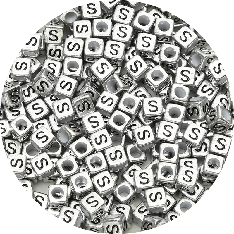 50Pcs Acrylic Letter Decoration Beads for DIY Bracelet Necklace