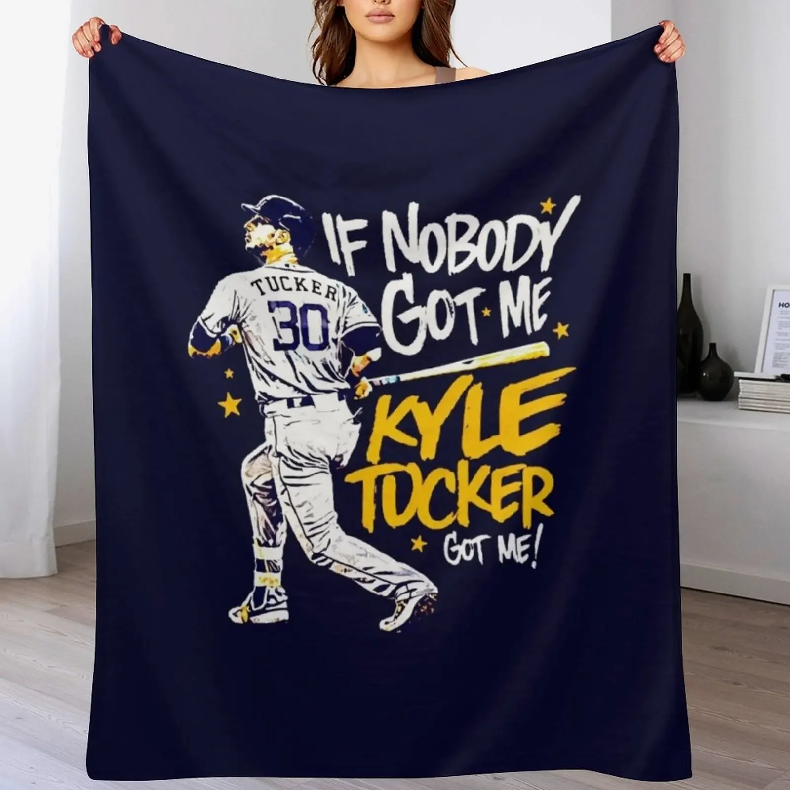 

Kyle Tucker Throw Blanket valentine gift ideas Flannel Fabric Luxury Designer Blankets