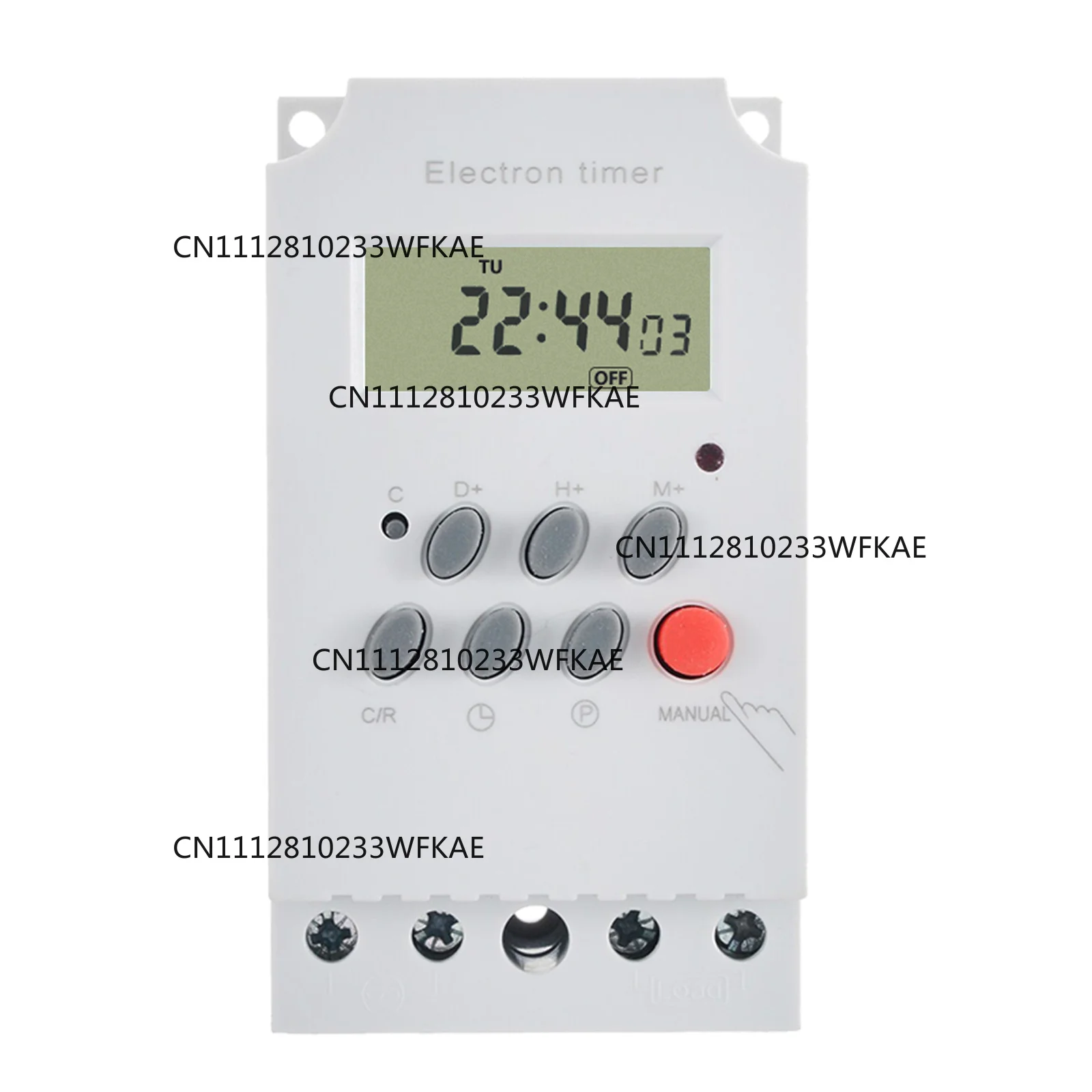AC 220V 25A Digital Programmable Timer Din Rail Electronic Timer Time Switch Controller with LCD Display Clock Outdoor Tools