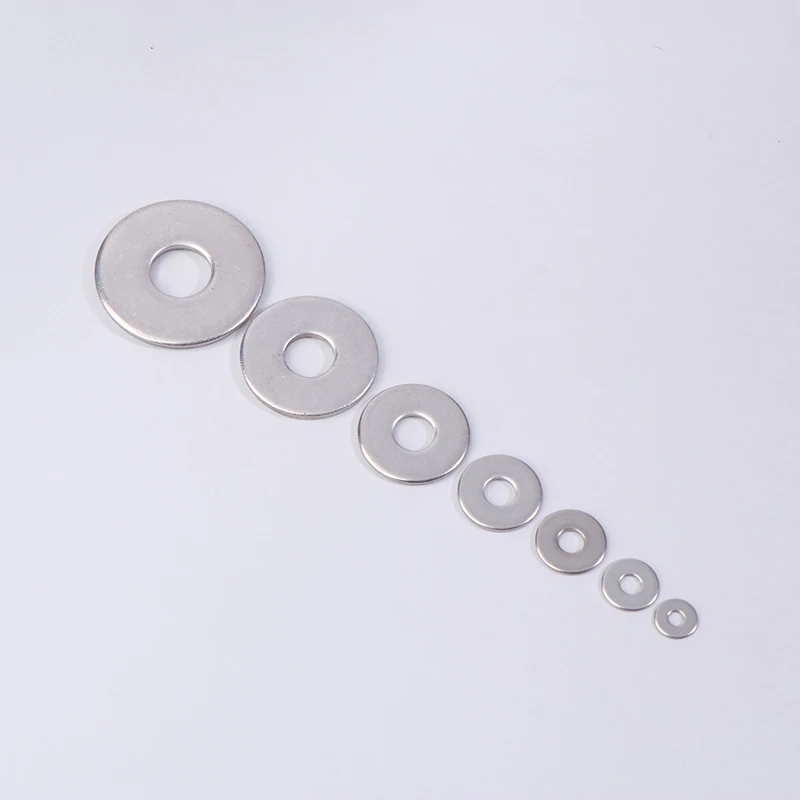 100pcs Flat Washer M3 M4 M5 M6 M8 M10 M12 Stainless Steel Washers Plain Washer Gaskets DIN125