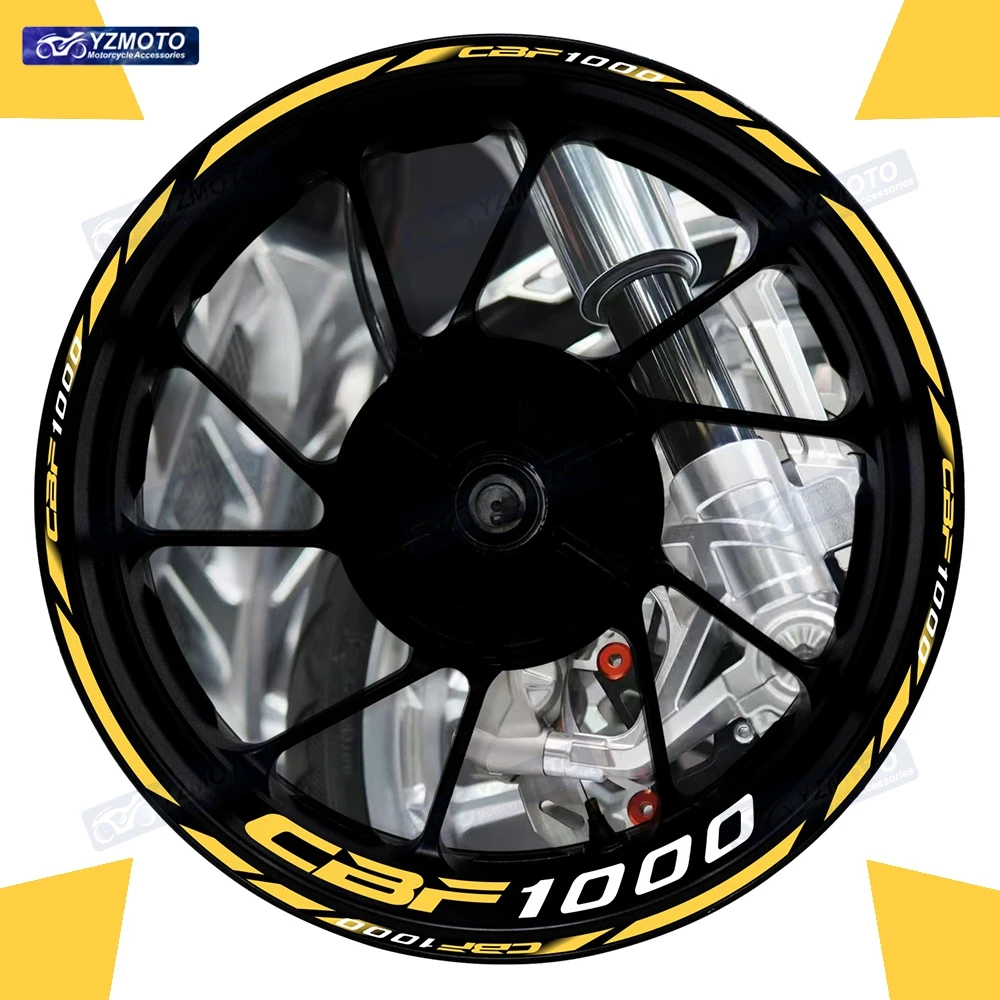 

For Honda CBF1000 Motorcycle 17 Inch Front And Rear Wheel Sticker Hub Decal Racing Decorative Reflective Waterproof Rim Stickers