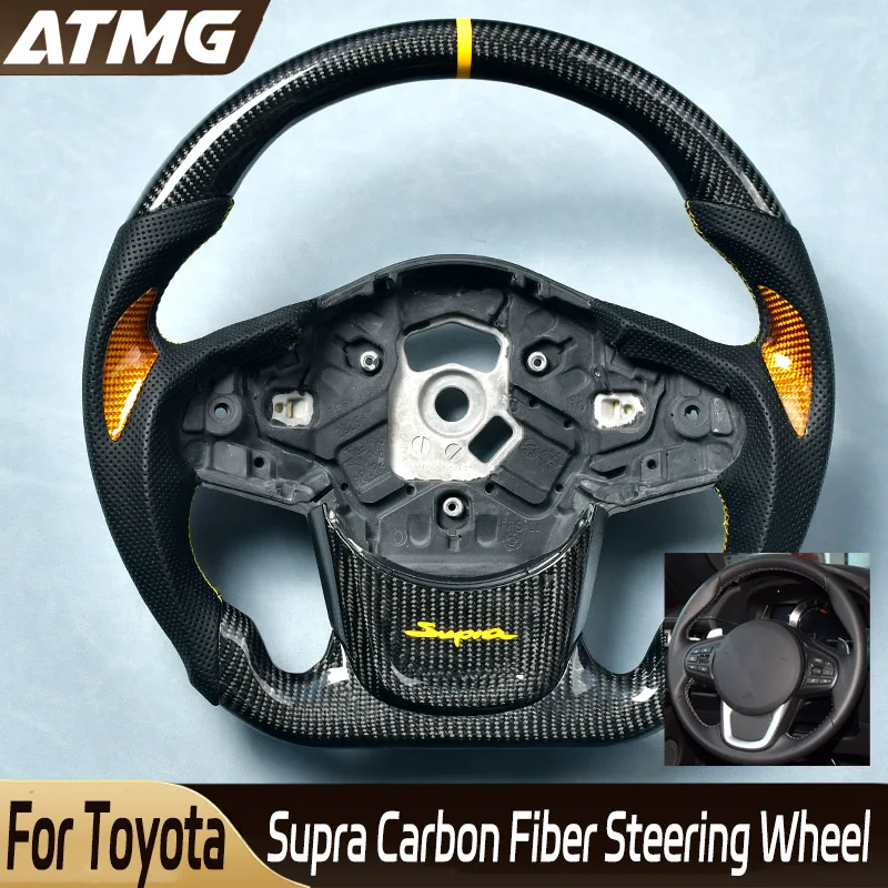 

Customized Carbon Fiber Handmade Customized Steering Wheel Perforated Leather for Toyota Supra A90 GR MK5 2019 2020