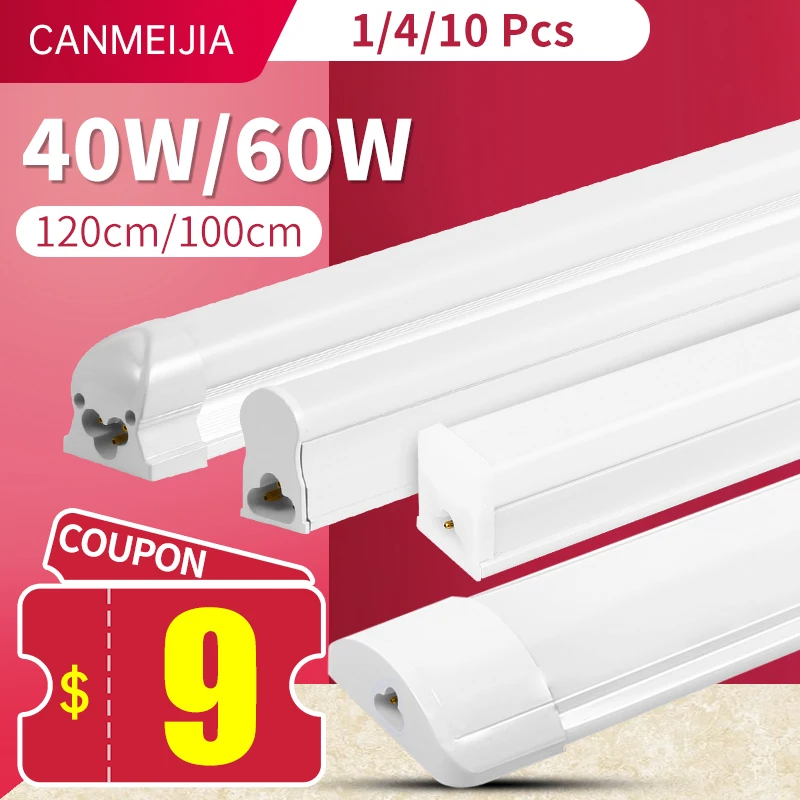 120cm Led Tube Light T5 T8 For Home  110V 220V Led Lamp Tube Bar 40W 60W 4ft Led Tube light 1200mm /1000mm/ 900mm Tube lighting