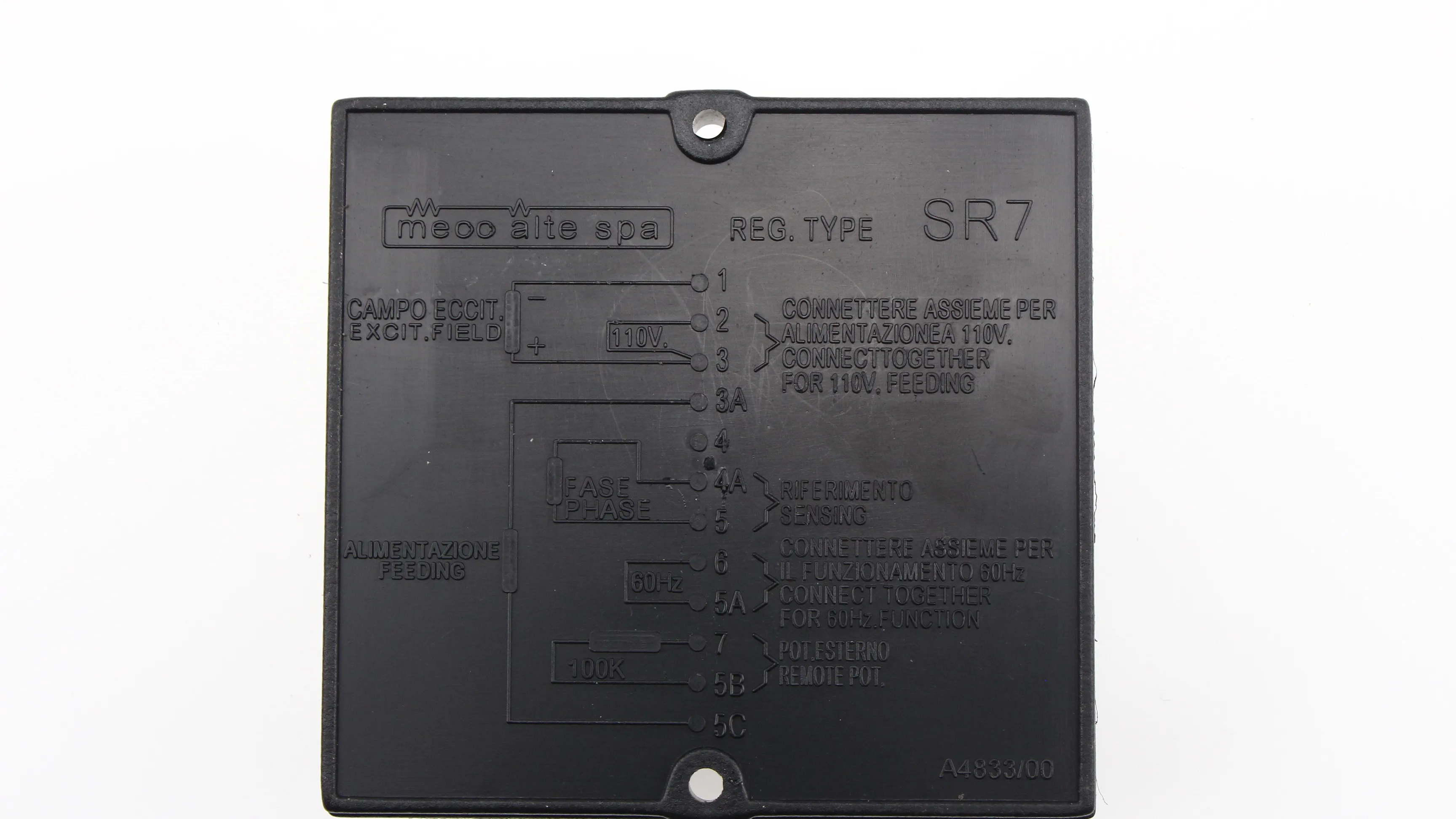 Regulador de voltaje automático SR7 AVR Mecc Alte, módulo de Control de alternador de SR7-2G para piezas de generador