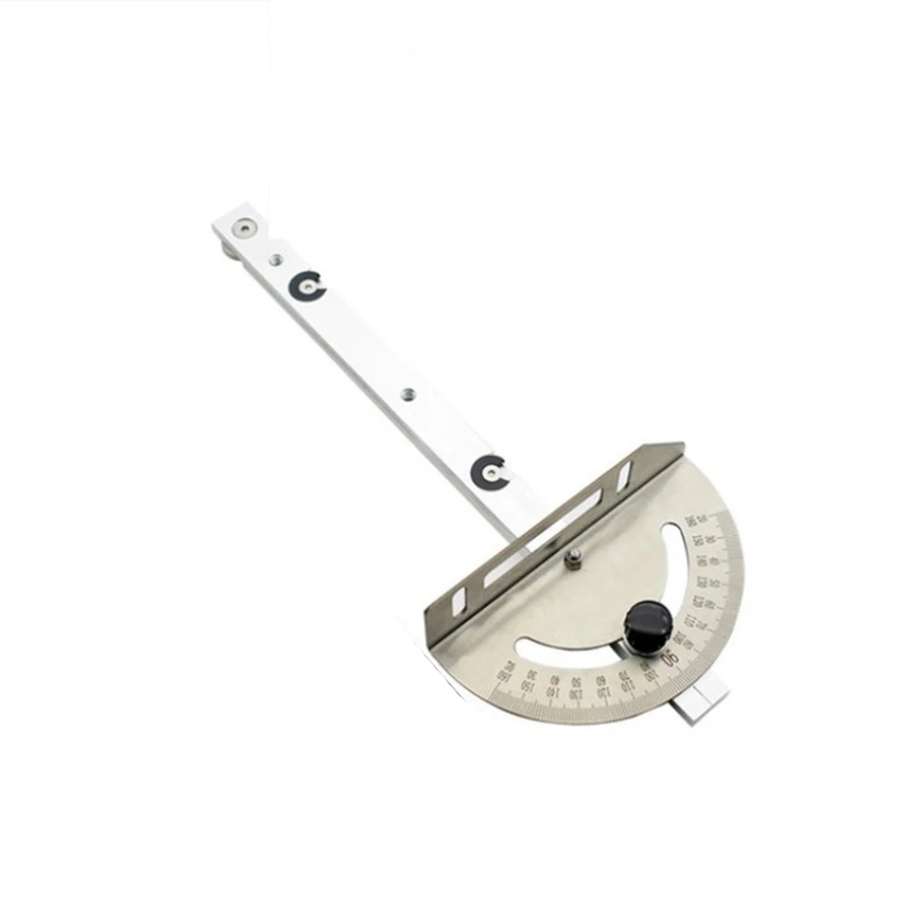 

Угловой ограничитель для настольных пил, направляющие из оксида алюминия, измерительные шаблоны, серебристые инструменты, аксессуары для деревообработки, инвертированный ленточный пильный станок