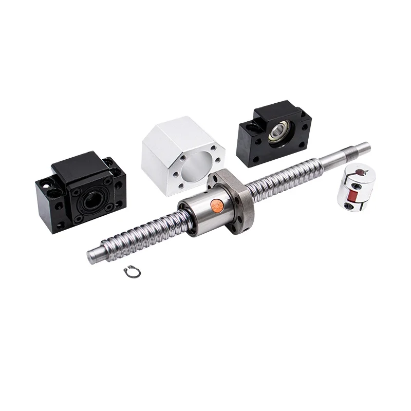 HLTNC SFU2505 Ballscrews Set Rolled Ball Screw C7 With Flange Single Ball Nut End Machined +BK/BF20+Ball Nut Housing+Coupler CNC
