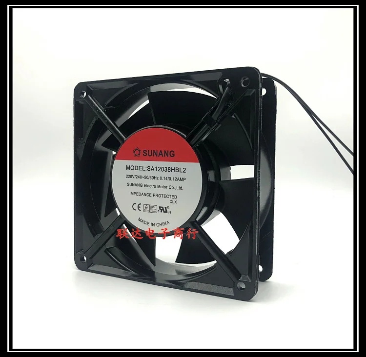 SUNON SA12038HBL2 التيار المتناوب 220 فولت 0.14AMP 120x120x38 مللي متر 2-Wire خادم مروحة التبريد