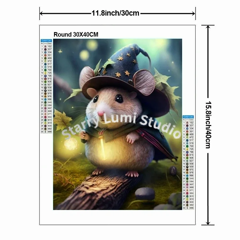 Cute Hamster DIY 5D Diamond Painting Cartoon Mouse Rhinestone Embroidery Mosaic Kids Gift Handicraft Creative Hobbies Home Decor