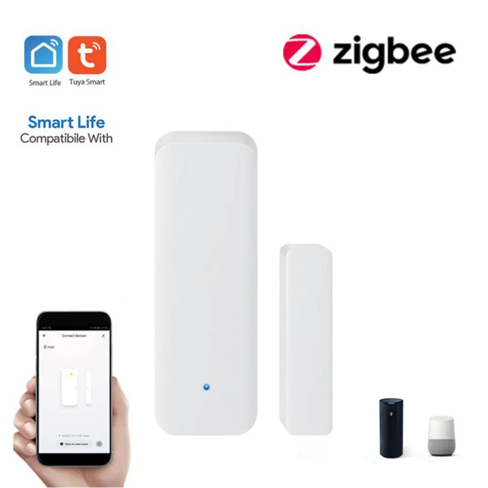 B29C-TUYA Zigbee 3.0 Smart Window Door Sensor Zigbee 3.0 Wireless Connection Multifunction For Smart Echo Hub Smartlife App