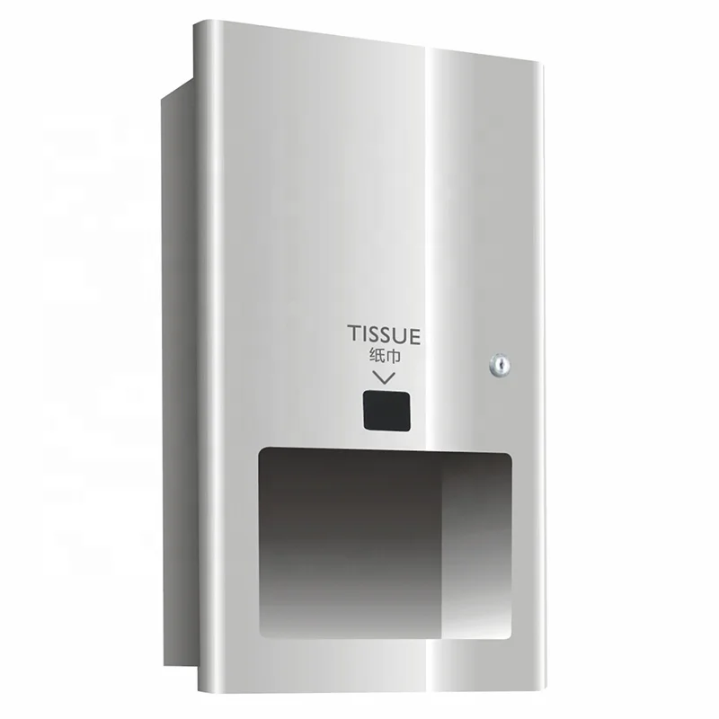 

Built-in Automatic Tissue Dispenser for Commercial Toilets with Curved Door Panels