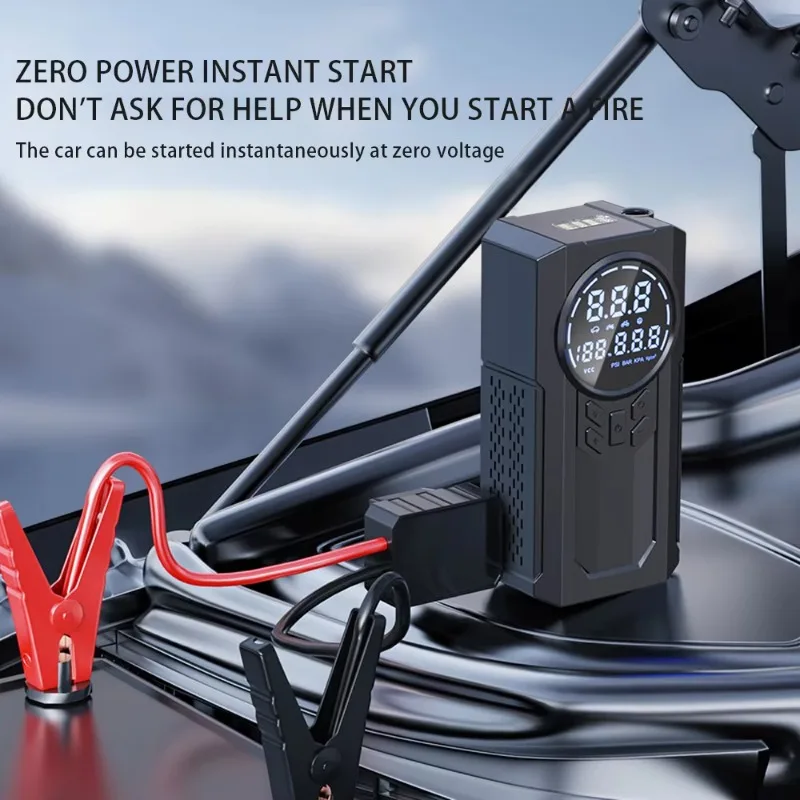 8000mAh Portable Emergency Jump Starter with Tire Inflators 150PSI Car Jump Starter Power Bank Battery Jump Starter