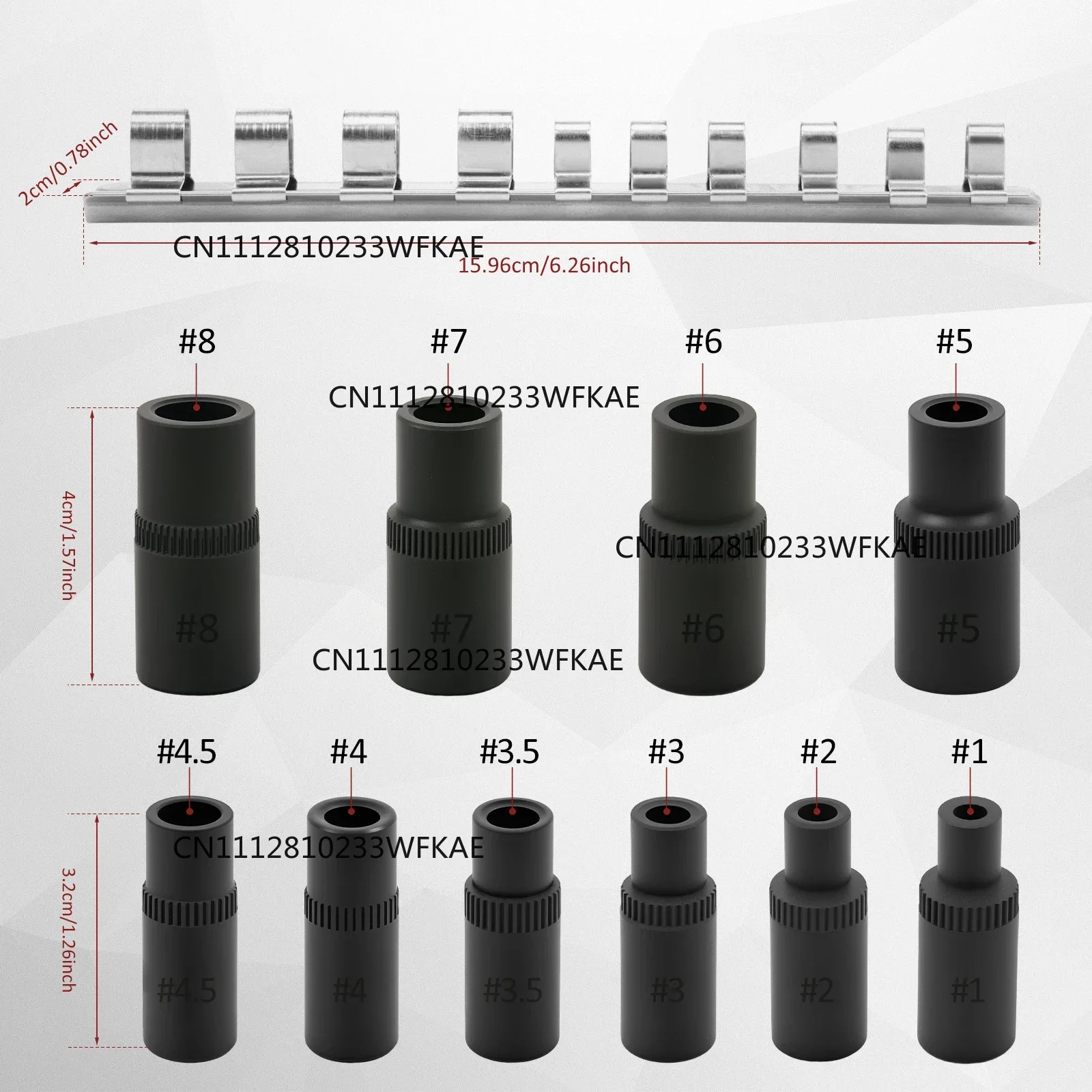 10Pcs Tap Socket Wrench Set 1/4” and 3/8” Drive External Tap Socket Adapter Torx Socket Set for Driving Rethreading Taps