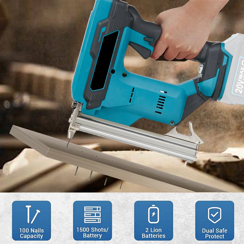 Bürstenloser Kabelloser Akku-Nagler F30 Elektrische Nagelmaschine Holzbearbeitung Lithium-Batterie für 18V Makita-Akku – Detail 3