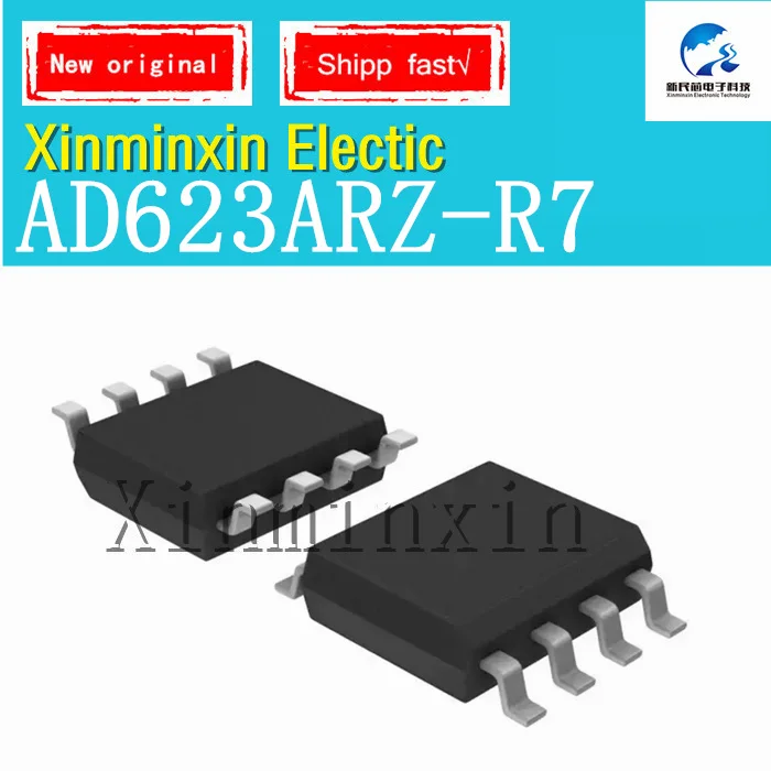 

10PCS/LOT AD623ARZ-R7 AD623A SOP-8 Single power rail to rail low-cost instrument amplifier IC Chip New Original In Stock