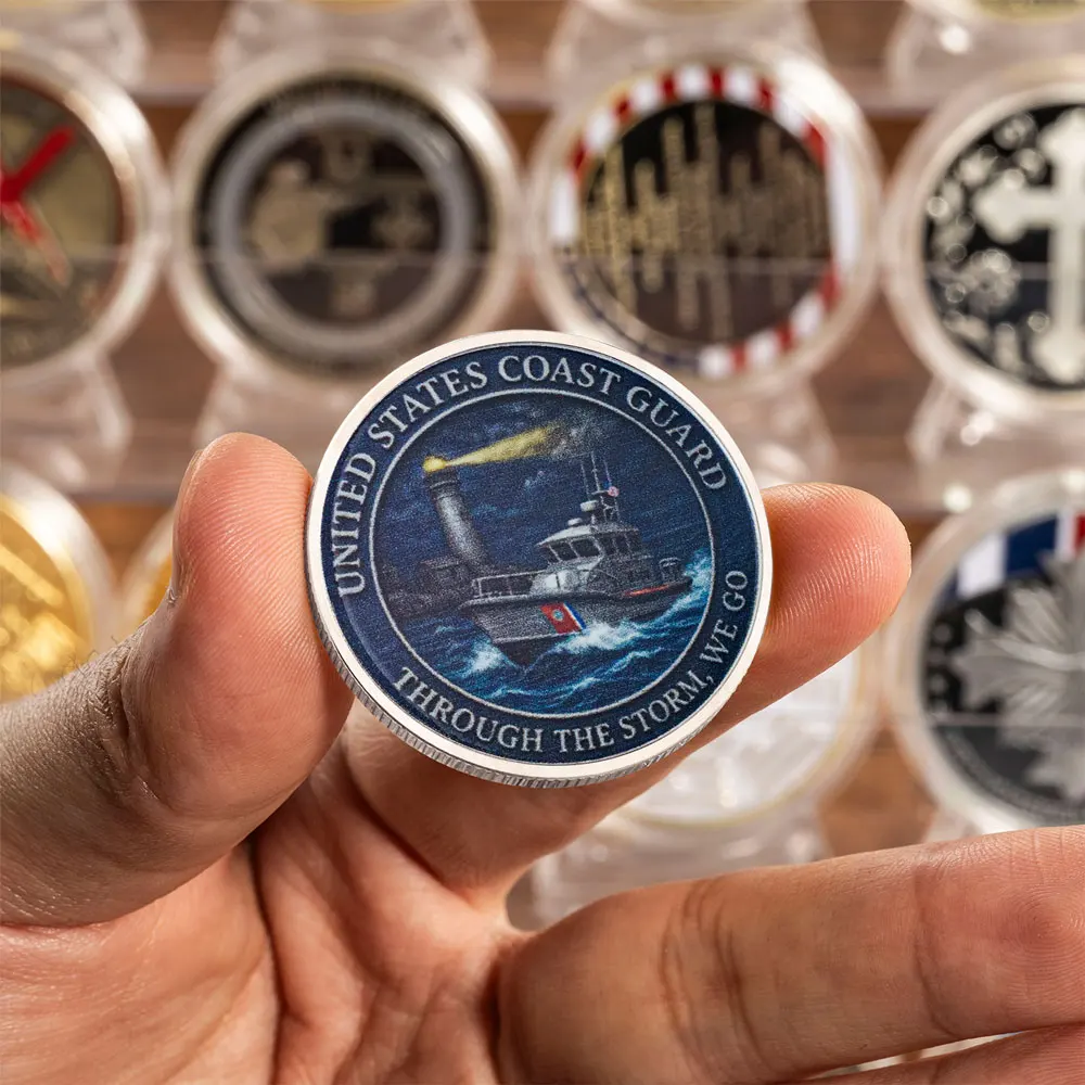 Through The Storm Souvenir Coin United States Coast Guard Collection Coin Home Decoration