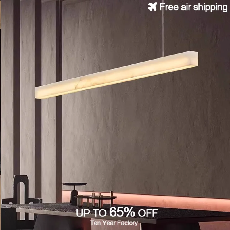 

Spanish Style Gold Natural Marble Hanging Chandelier Ceiling Light Lustre Suspension Lamp for Dining Room Kitchen Island Decor