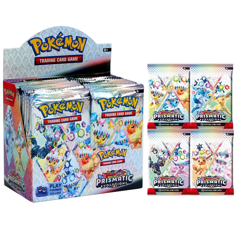 Evoluciones prismáticas, 360 Uds., tarjeta de Pokémon, viaje juntos, corona estelar, 151 Ultra prisma, refuerzo en inglés, tarjeta de traducción de batalla