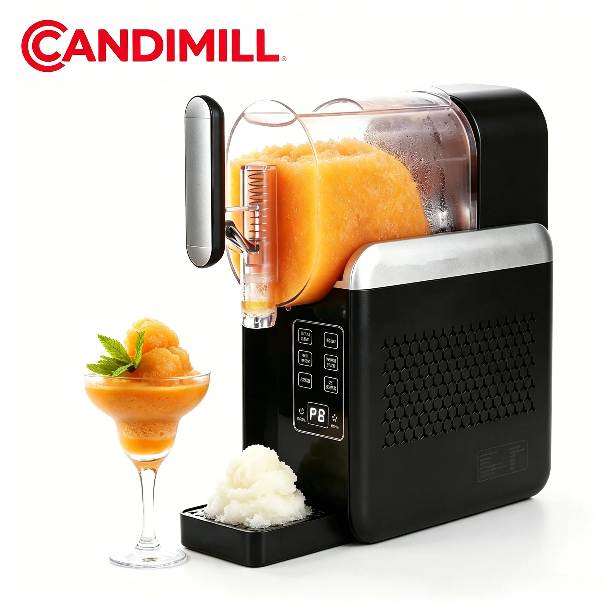 Household & Commercial 240W 2.0L Touch Screen Slush Maker Frozen Smoothie Milkshake Soft Ice Cream Cold Drink Machine